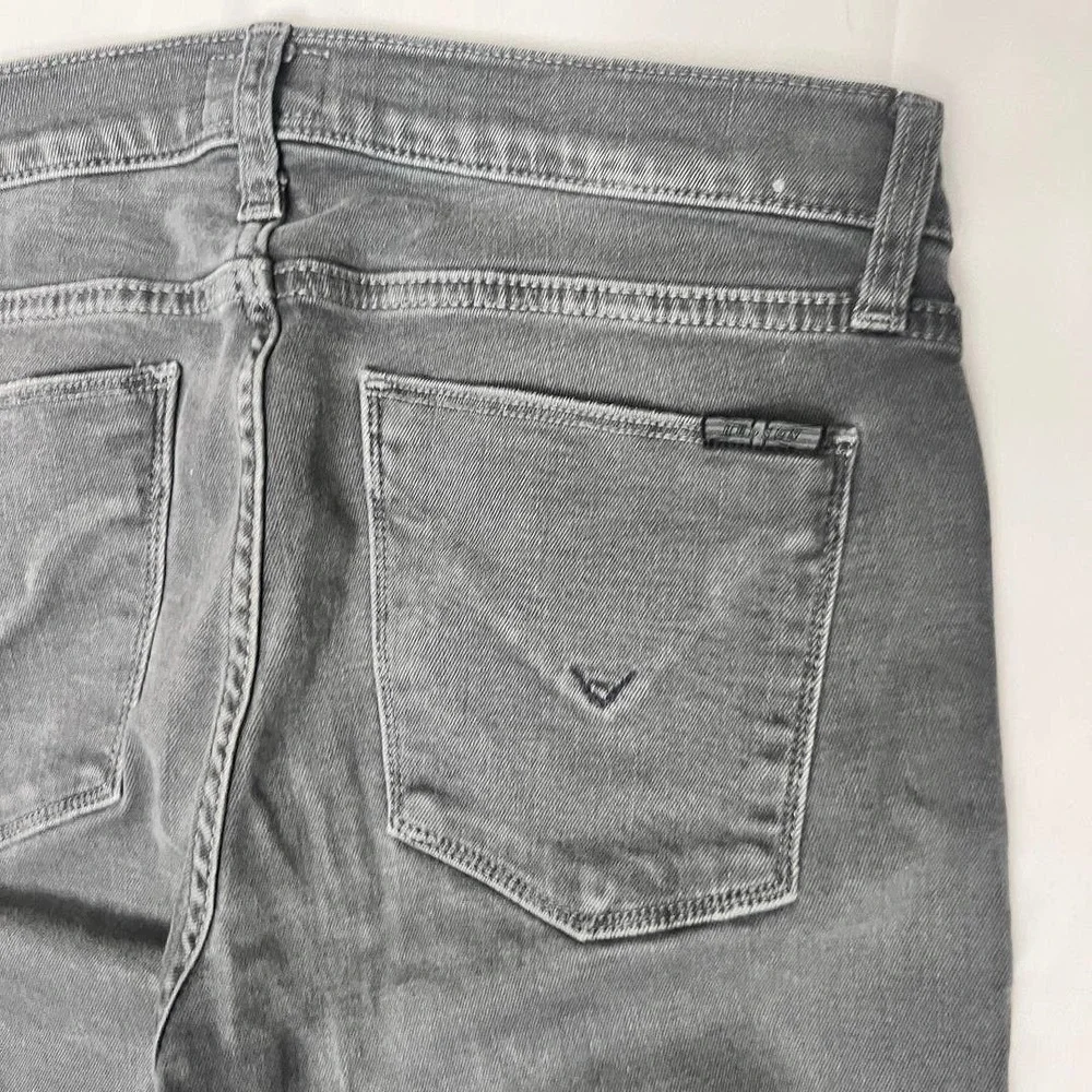 Hudson Krista Ankle Skinny Jeans Solid Gray Size 27 - Picture 8 of 12